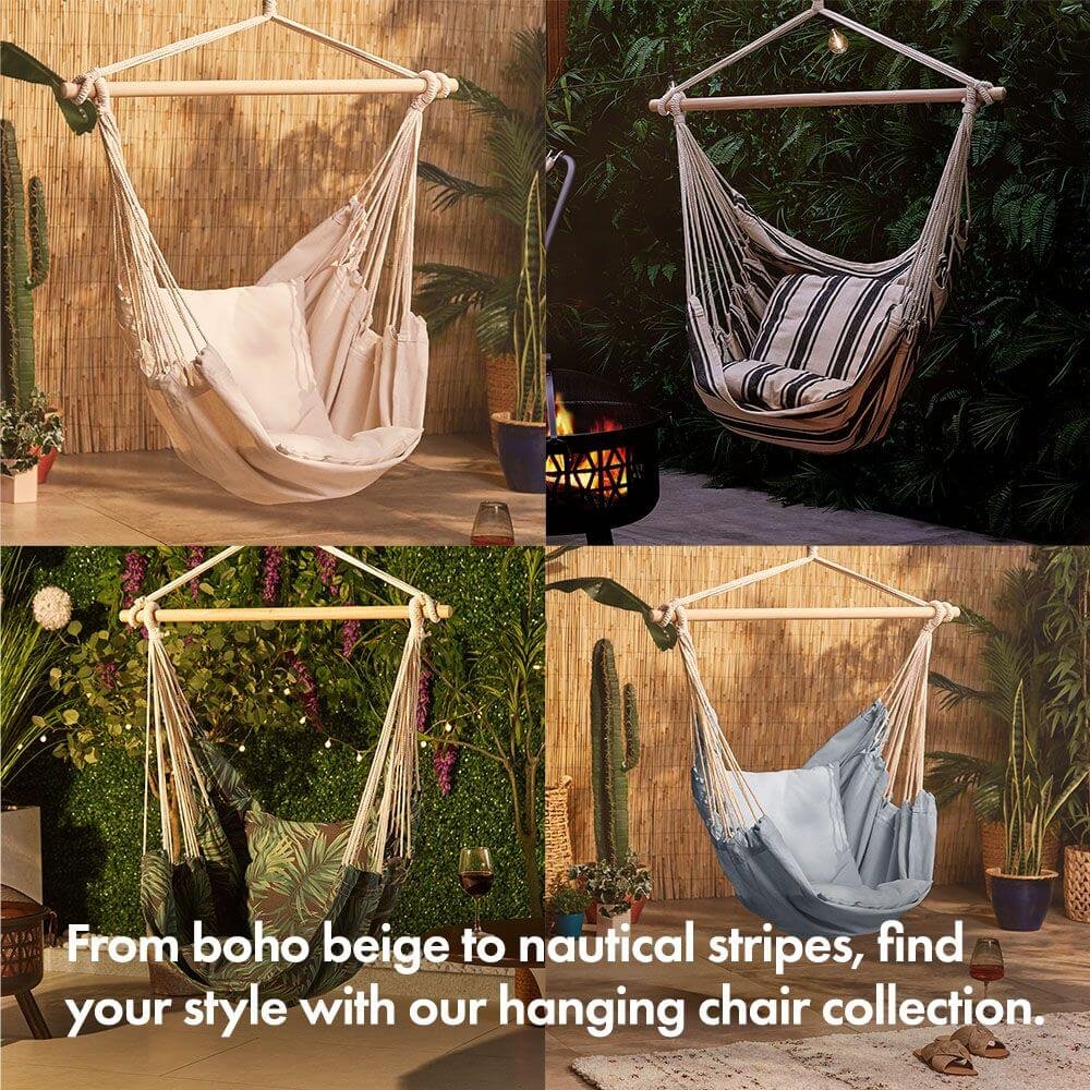 Seville Striped Hanging Swing Chair - Image 13