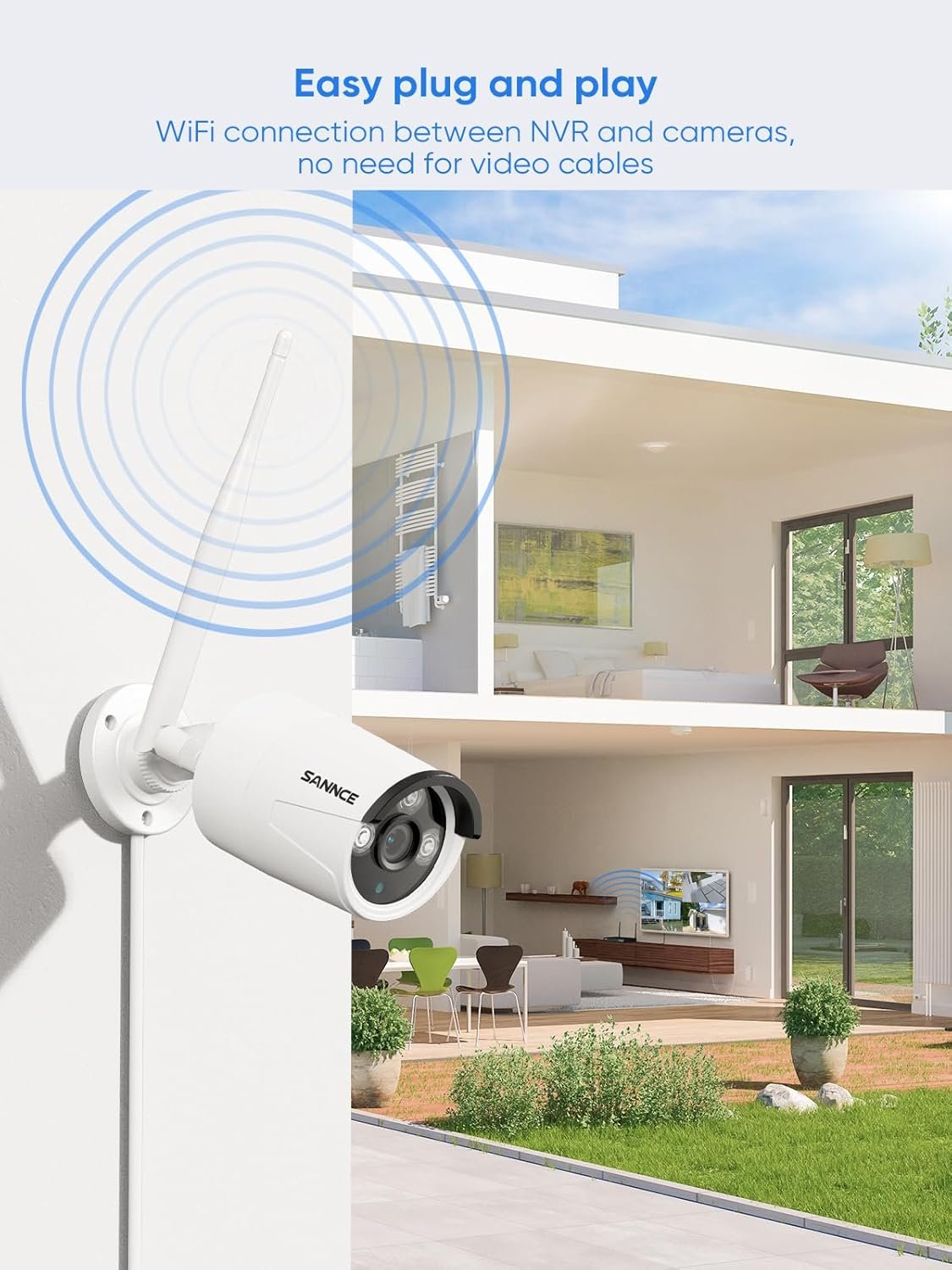Wireless CCTV Camera System, 8CH, 4 WIFI cameras - Image 5