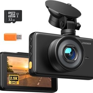 1440P QHD 2.5K Car security WiFi Dash Cam with Free 32GB