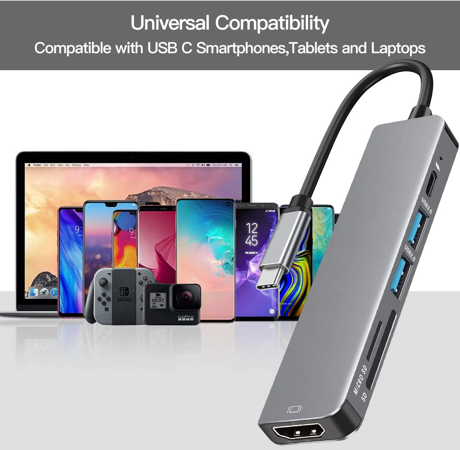 6-in-1 USB-C Hub Adapter - Image 3
