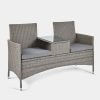 Bali Grey Rattan Garden Loveseat