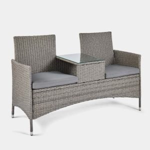 Bali Grey Rattan Garden Loveseat