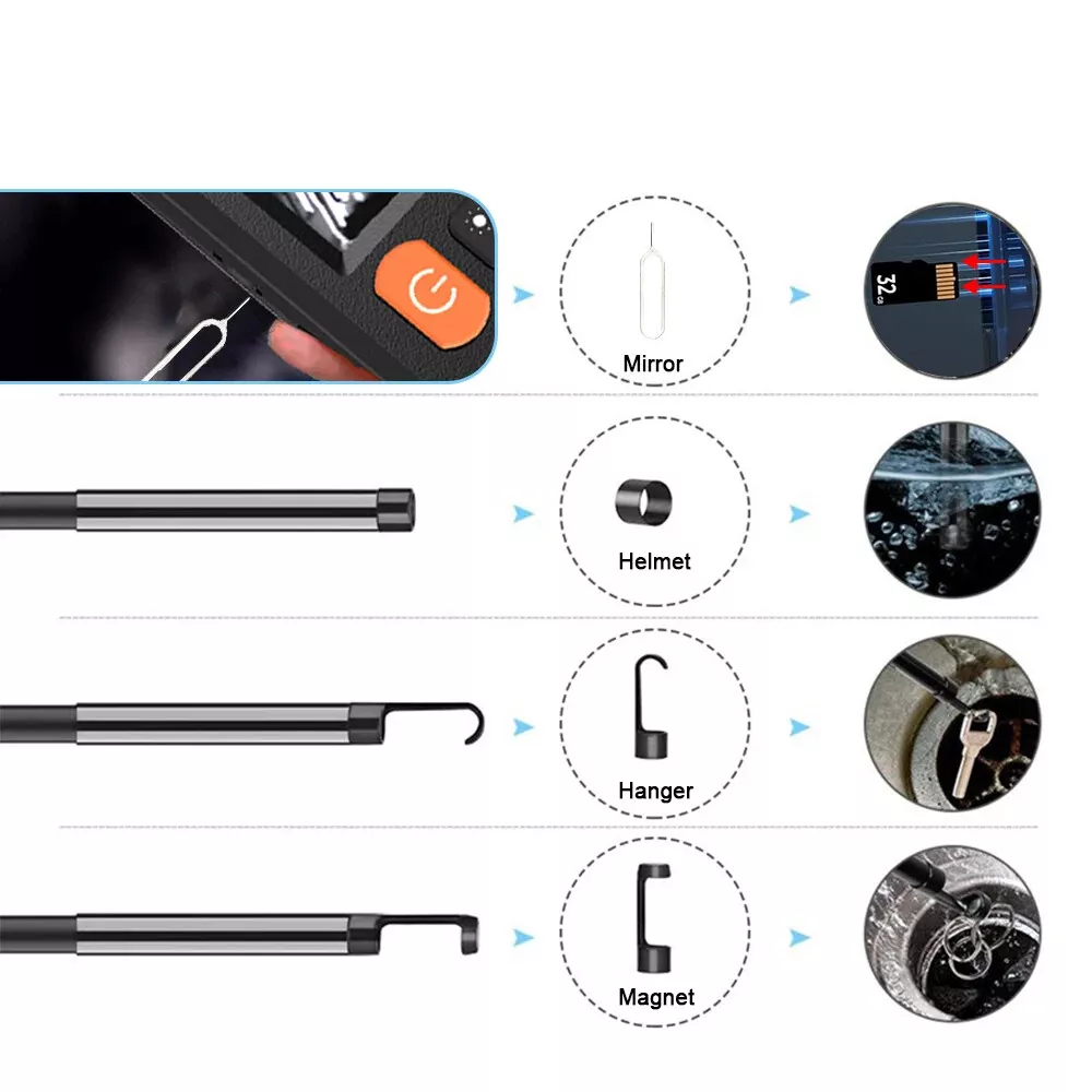 32ft Industrial Waterproof Endoscope Camera with 4.3'' Screen - Image 3