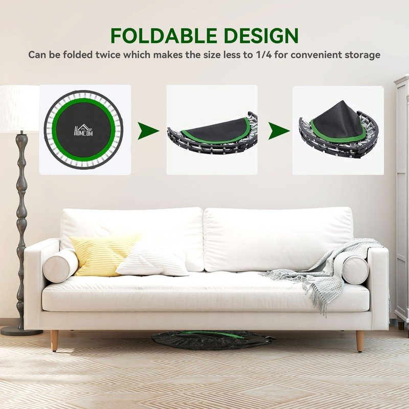40" Foldable Mini Fitness Trampoline - Image 7