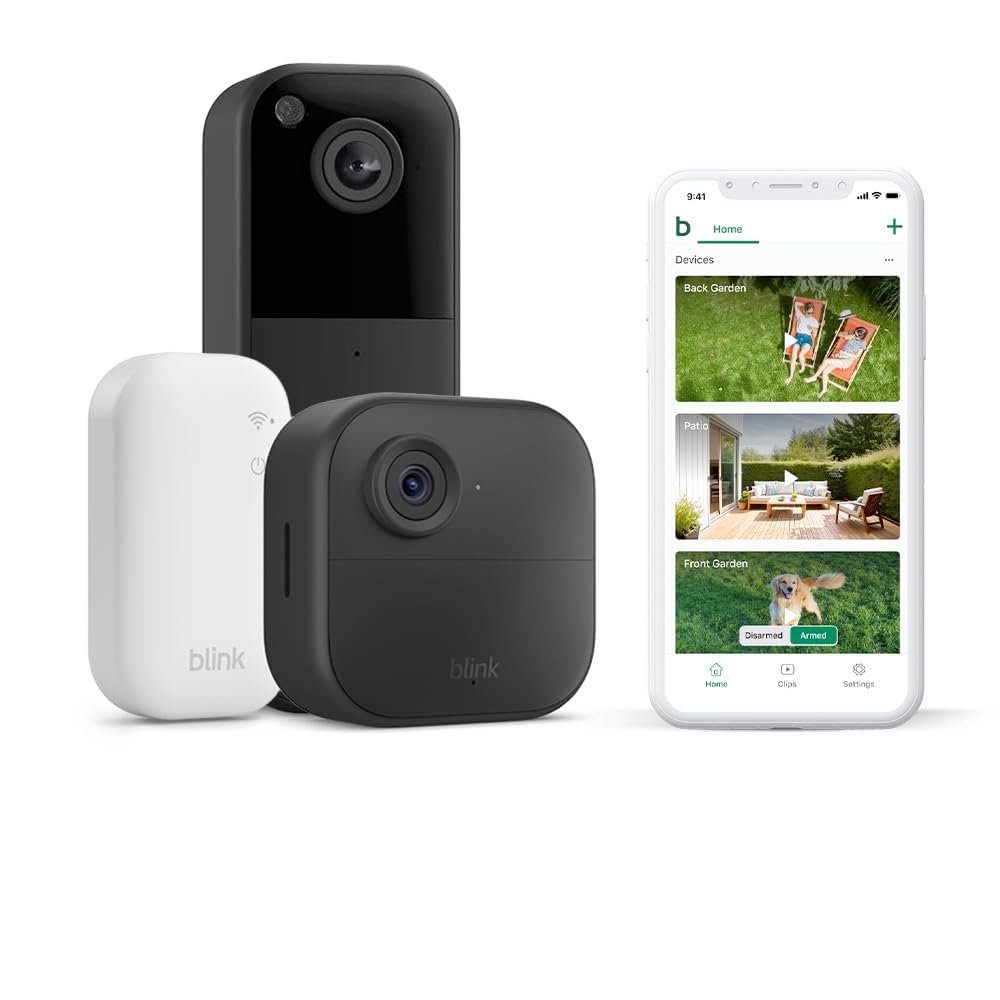 Blink Outdoor 4 Camera + Blink Wireless Video Doorbell Bundle