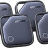 4 Pack Air Tracker Tag with 2-Year Replaceable Battery - Compatible with iPhone IOS