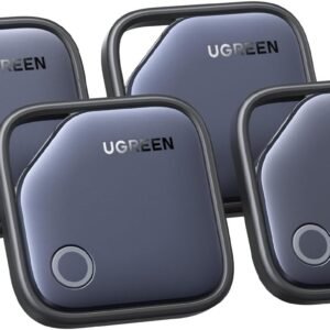 4 Pack Air Tracker Tag with 2-Year Replaceable Battery - Compatible with iPhone IOS