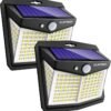 2 Pack 270° Solar Powered Motion Sensor Security Lights