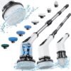 Cordless Spin Scrubber with 8 Replaceable Brush Heads