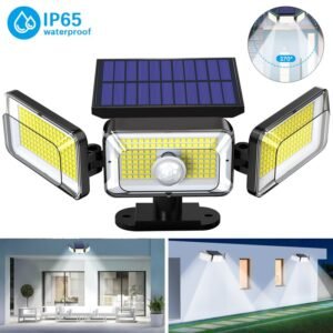 3-Head Motion Sensor Solar Flood Light