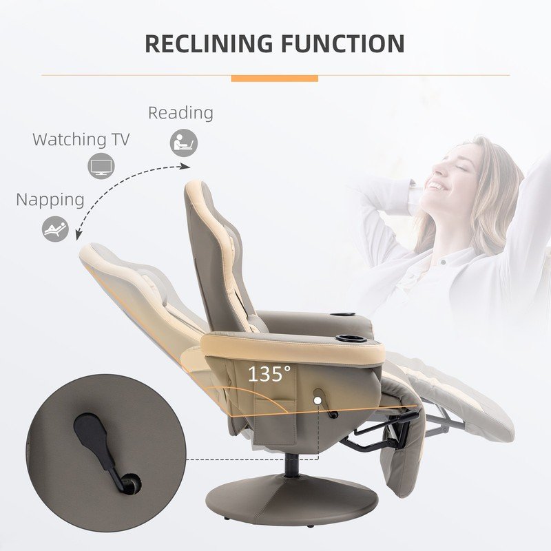 Gamer Recliner Armchair with Footrest - Image 6