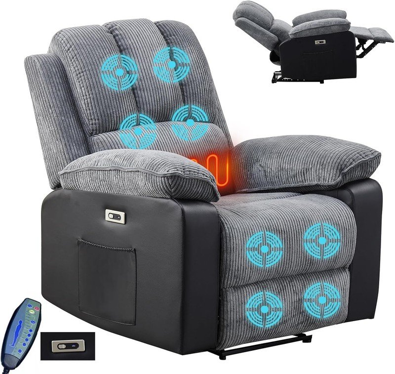 8 Point Heated Massager Armchair Sofa
