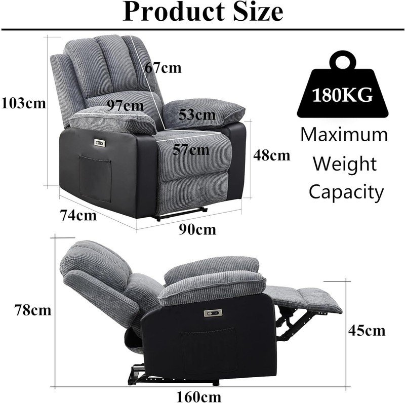8 Point Heated Massager Armchair Sofa - Image 2
