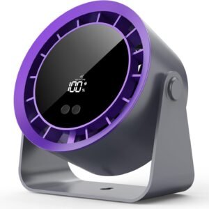 LED Display Touch Control Rechargeable Desk Fan