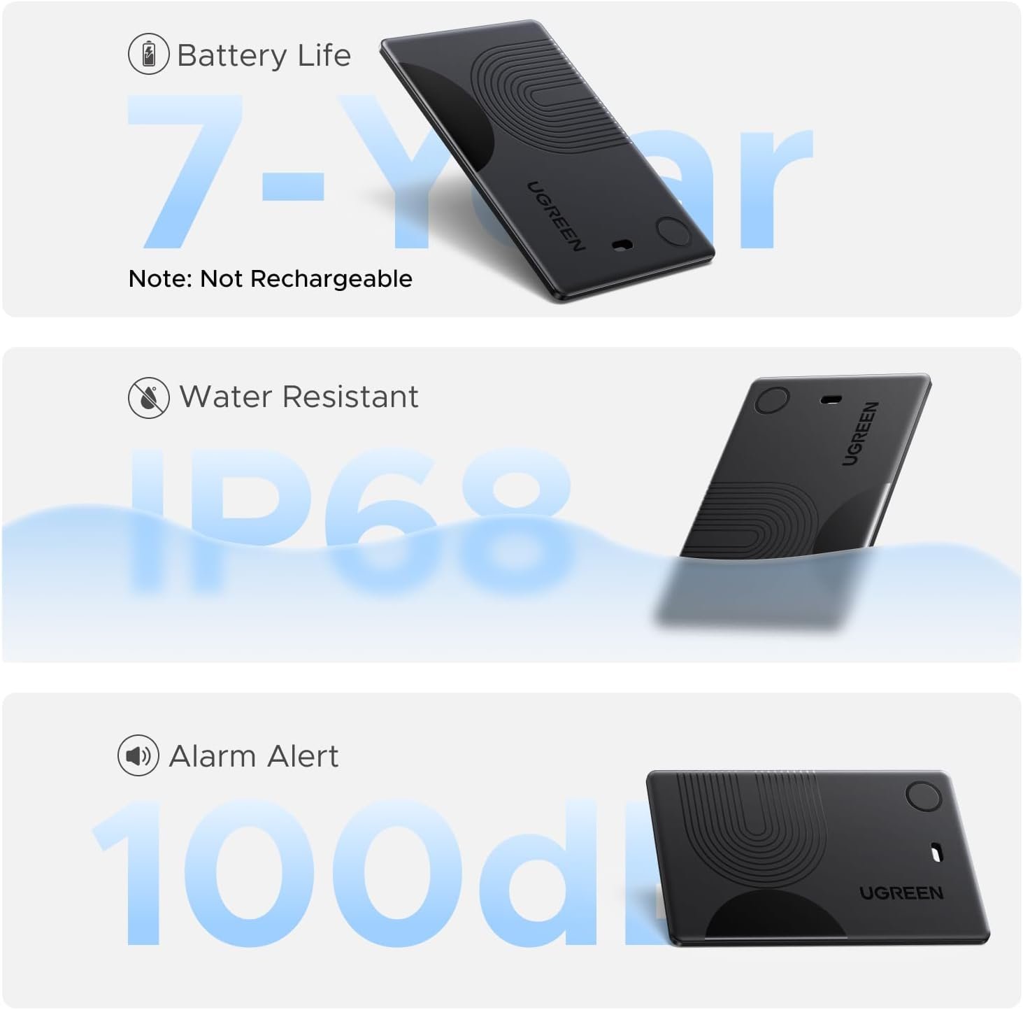 FineTrack Slim Wallet Smart Tracker Compatible with Apple - 7 Year Battery Life - Image 3