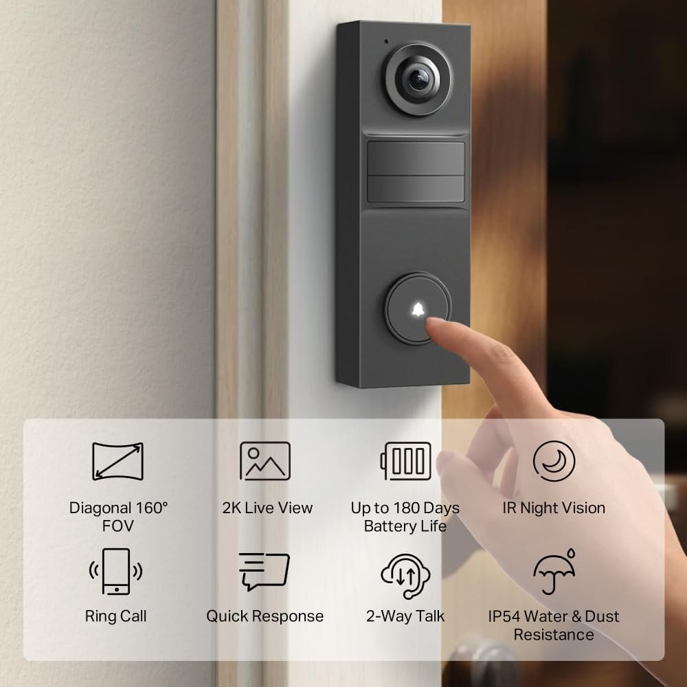 2K 3MP Ultra-Wide Smart Wireless Doorbell - Image 5