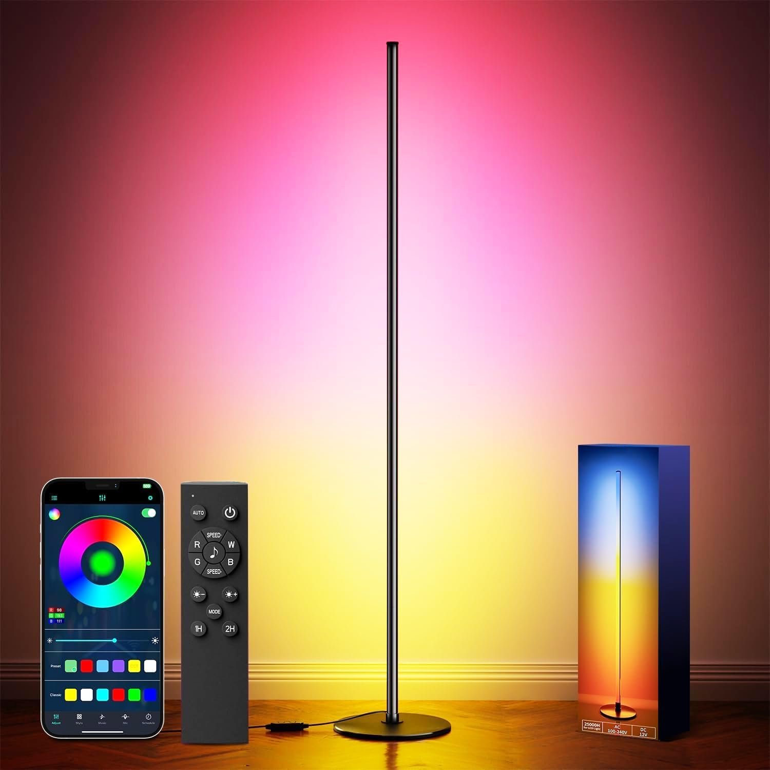 172 LED RGB Floor Lamp with Timing and Music Function