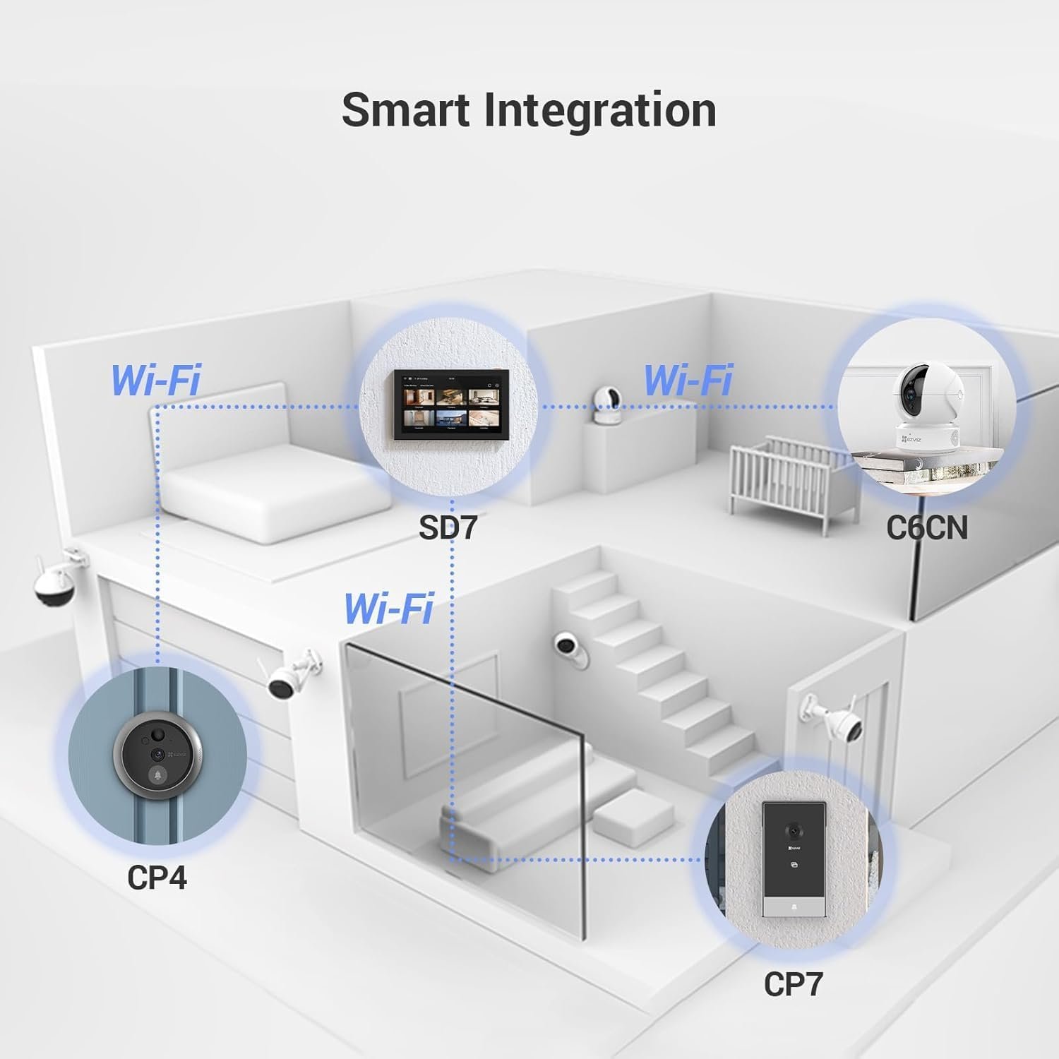 2K Dual-Lens Video Doorbell Camera with Touch Screen Monitor - Image 9