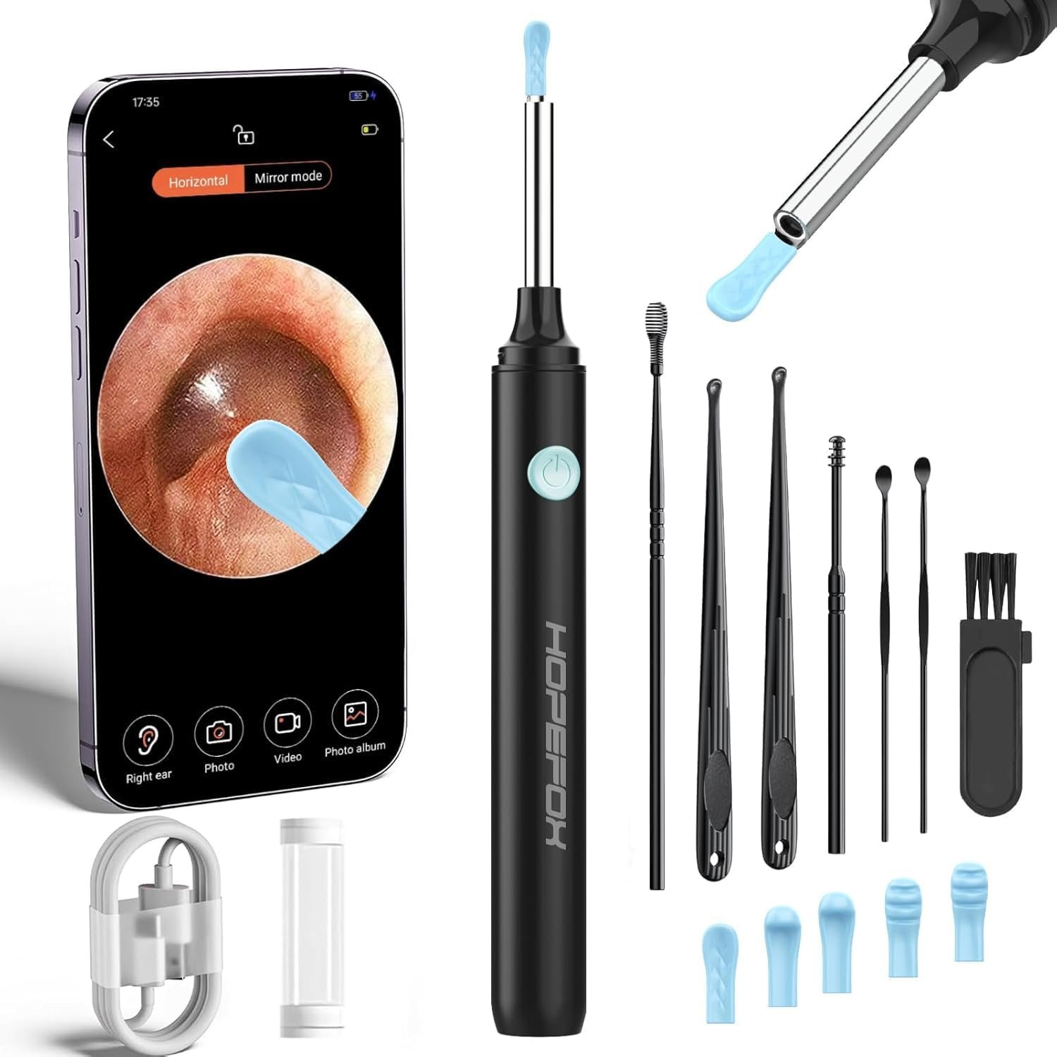Wireless Camera Ear Wax Removal Kit - for iOS & AndroidÂ