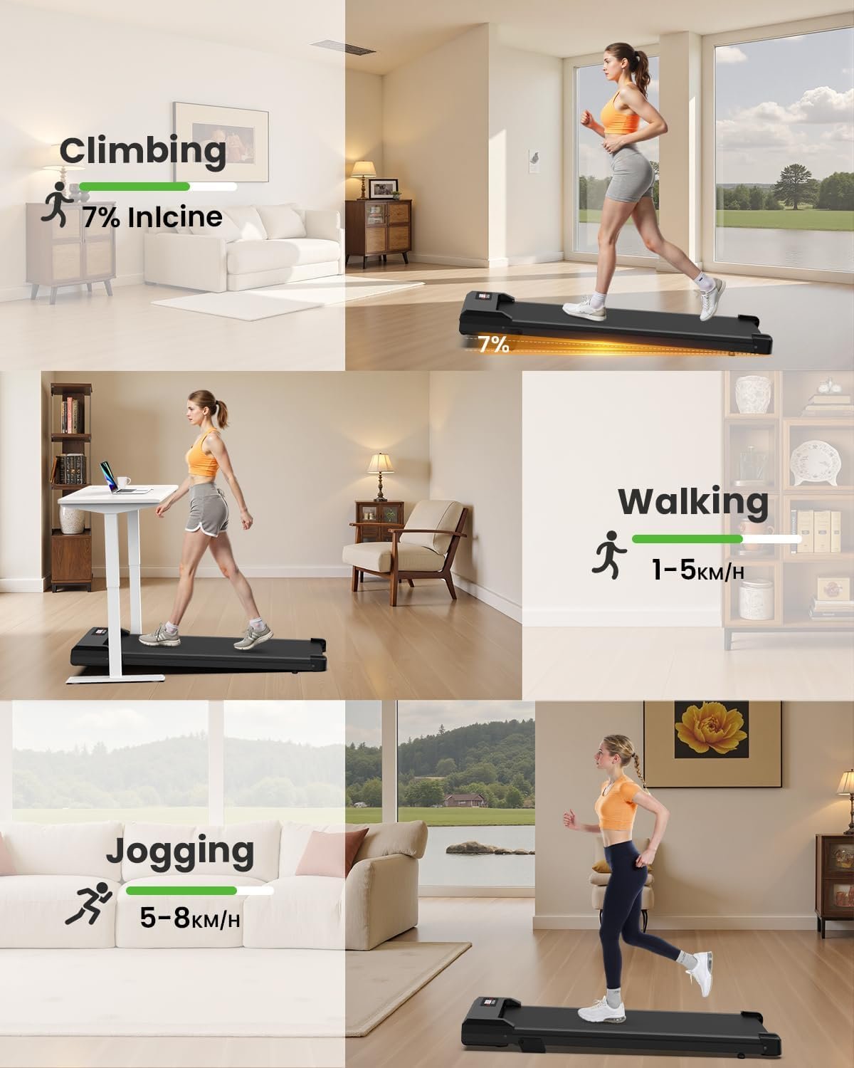 Home Fitness Treadmill with LED Display - Image 4