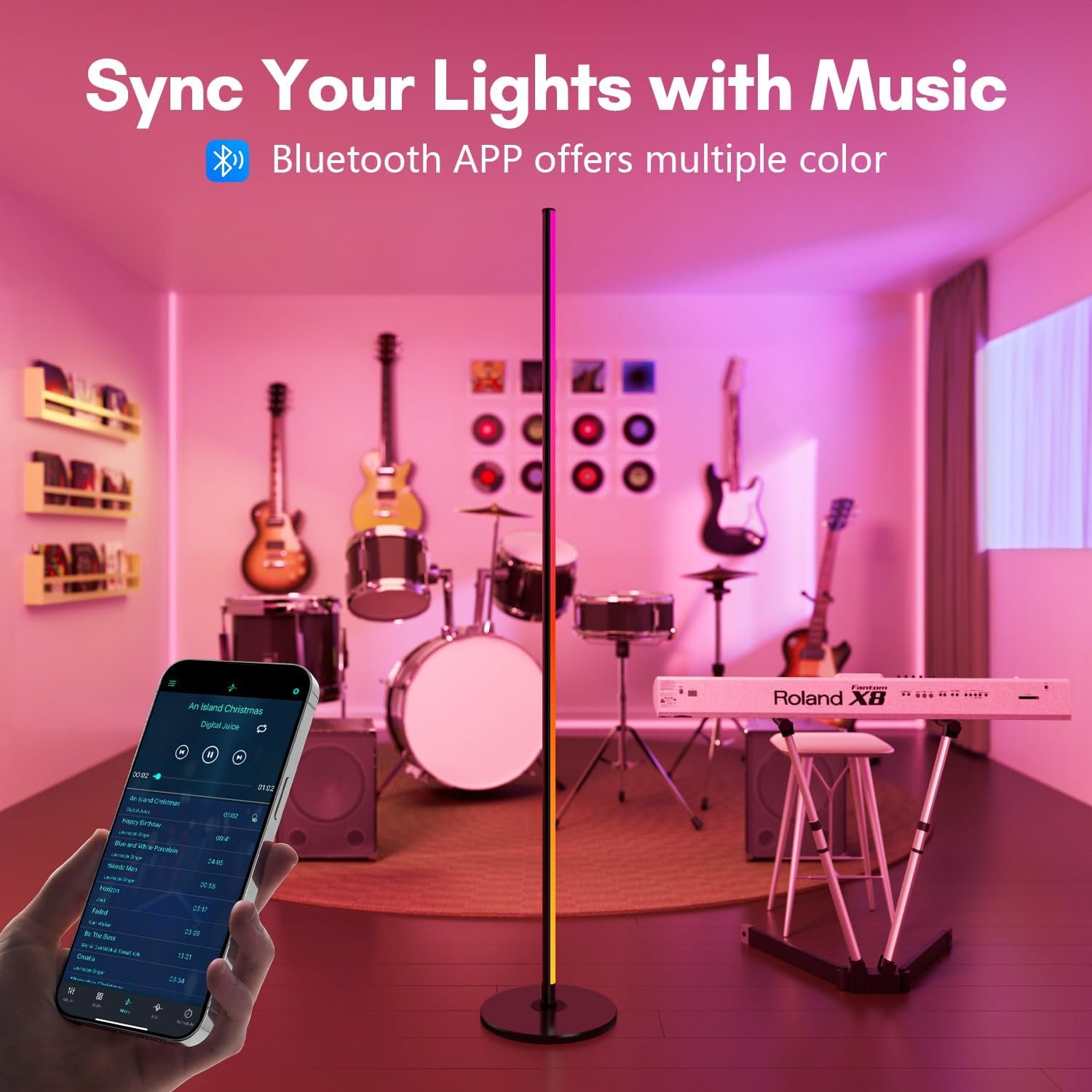 172 LED RGB Floor Lamp with Timing and Music Function - Image 2