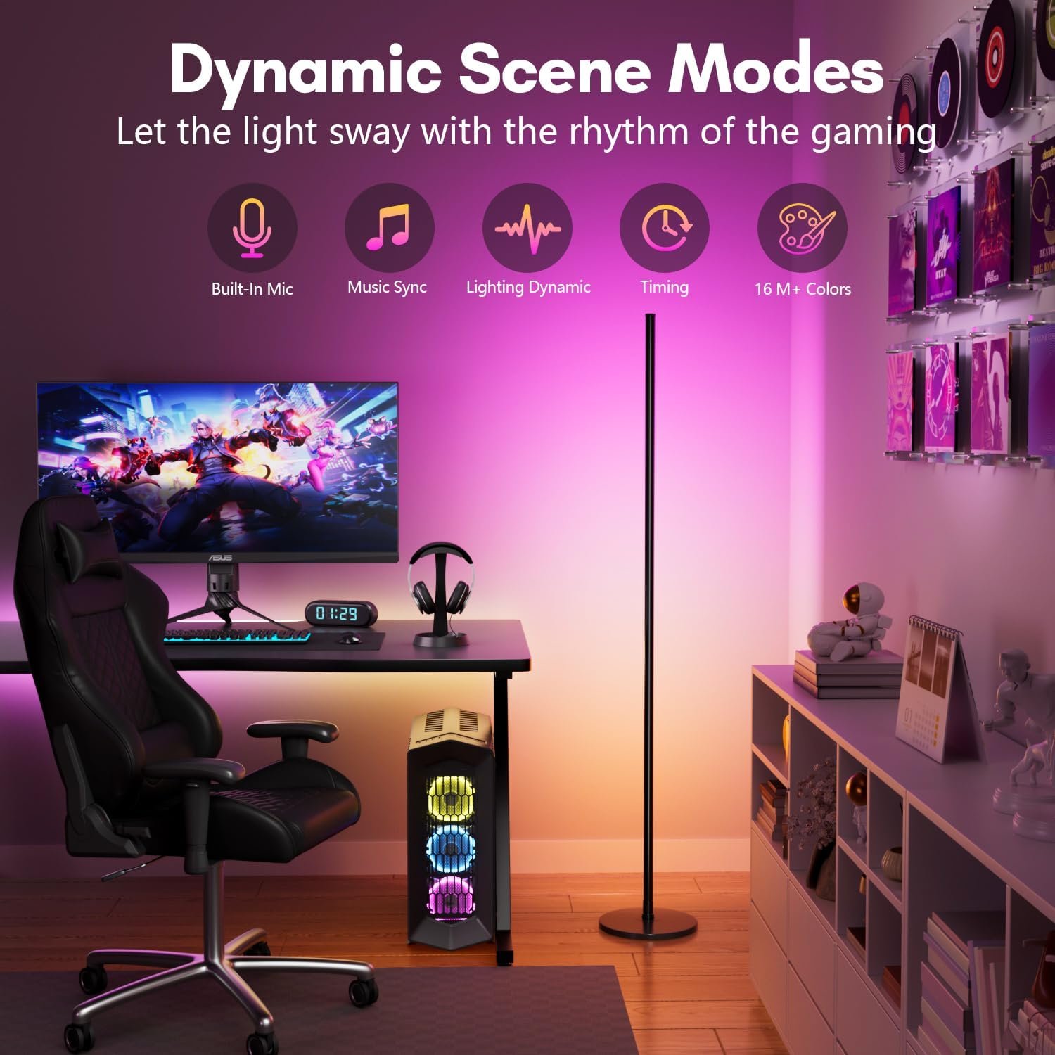 172 LED RGB Floor Lamp with Timing and Music Function - Image 5