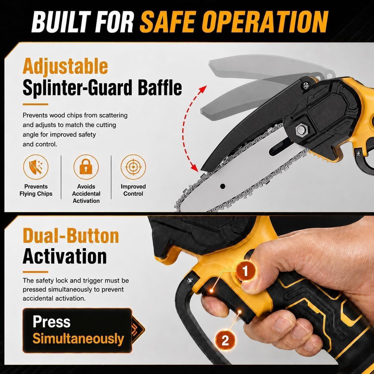 8 Inch Brushless & Cordless Mini Chainsaw Kit - Image 5
