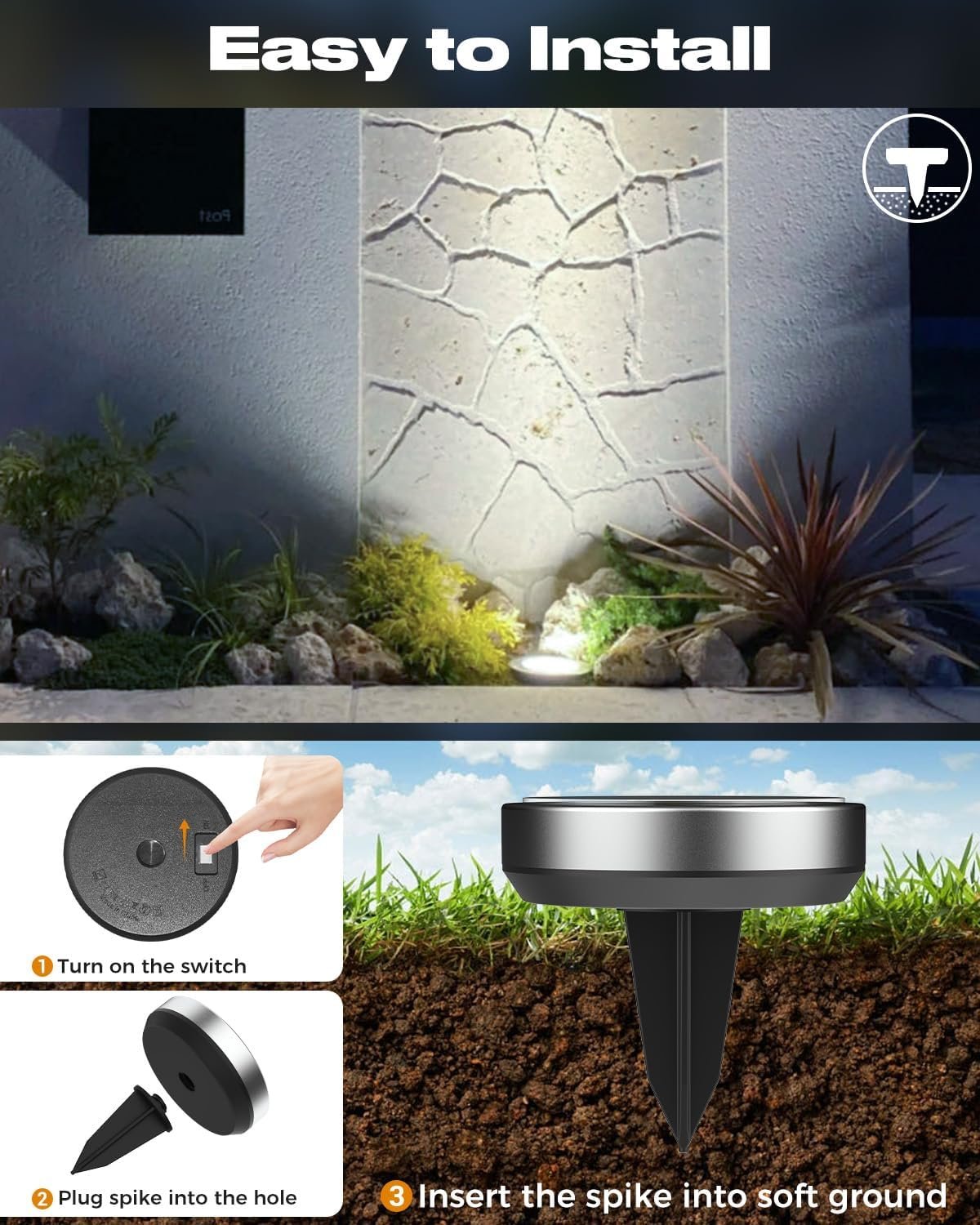 10 Pack Outdoors Solar Ground LED Lights - Image 5