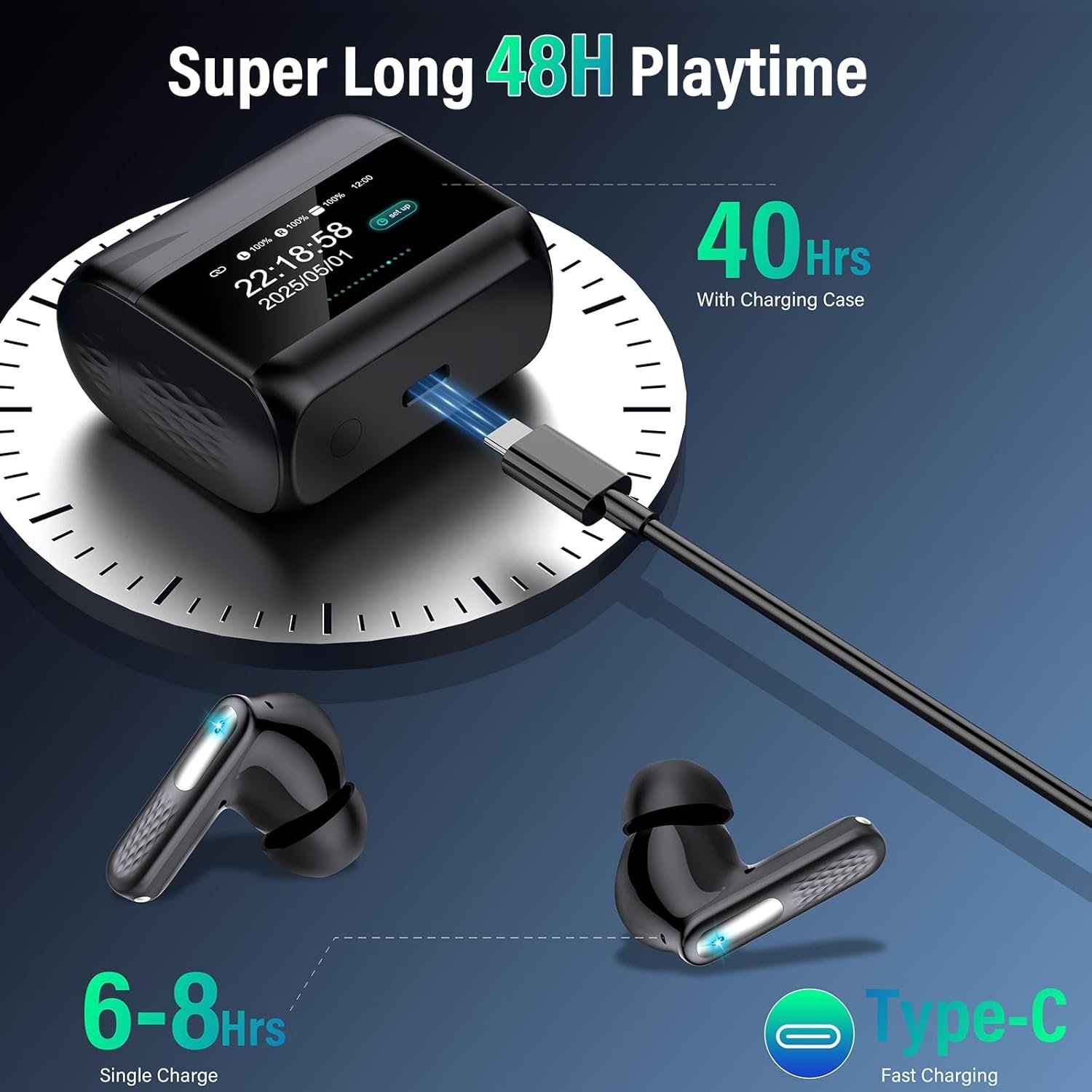 Multifunctional Touchscreen Smart Wireless Earbuds - Image 6
