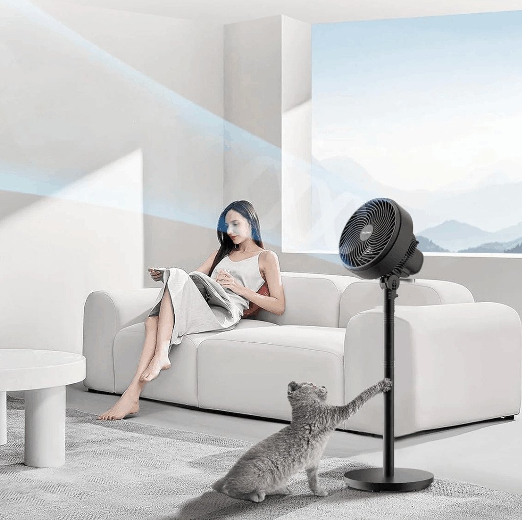 2 in 1 Ultra Quiet Oscillating Adjustable Fan with 90° Wide Angle