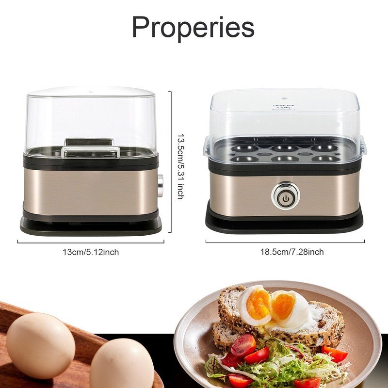 6 Egg Electric Boiler Steamer Cooker - Image 2
