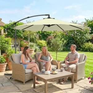 3 Meters Banana Parasol Umbrella - Colour Beige