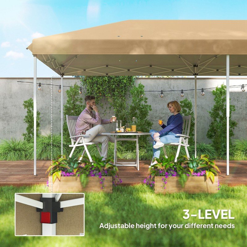 6 x 3m Pop Up Party Tent Canopy with 6 Removable Sidewalls - Image 5