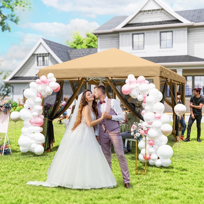 6 x 3m Pop Up Party Tent Canopy with 6 Removable Sidewalls - Image 8