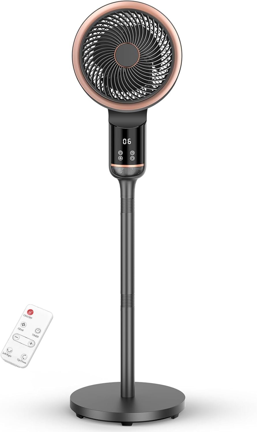 Adjustable Height Quiet Oscillation Fan with Remote