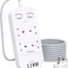 1.8M Braided Extension Cord with USB Slots