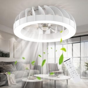 6 Speeds Quiet Ceiling Fan with Dimmable RGB Lights