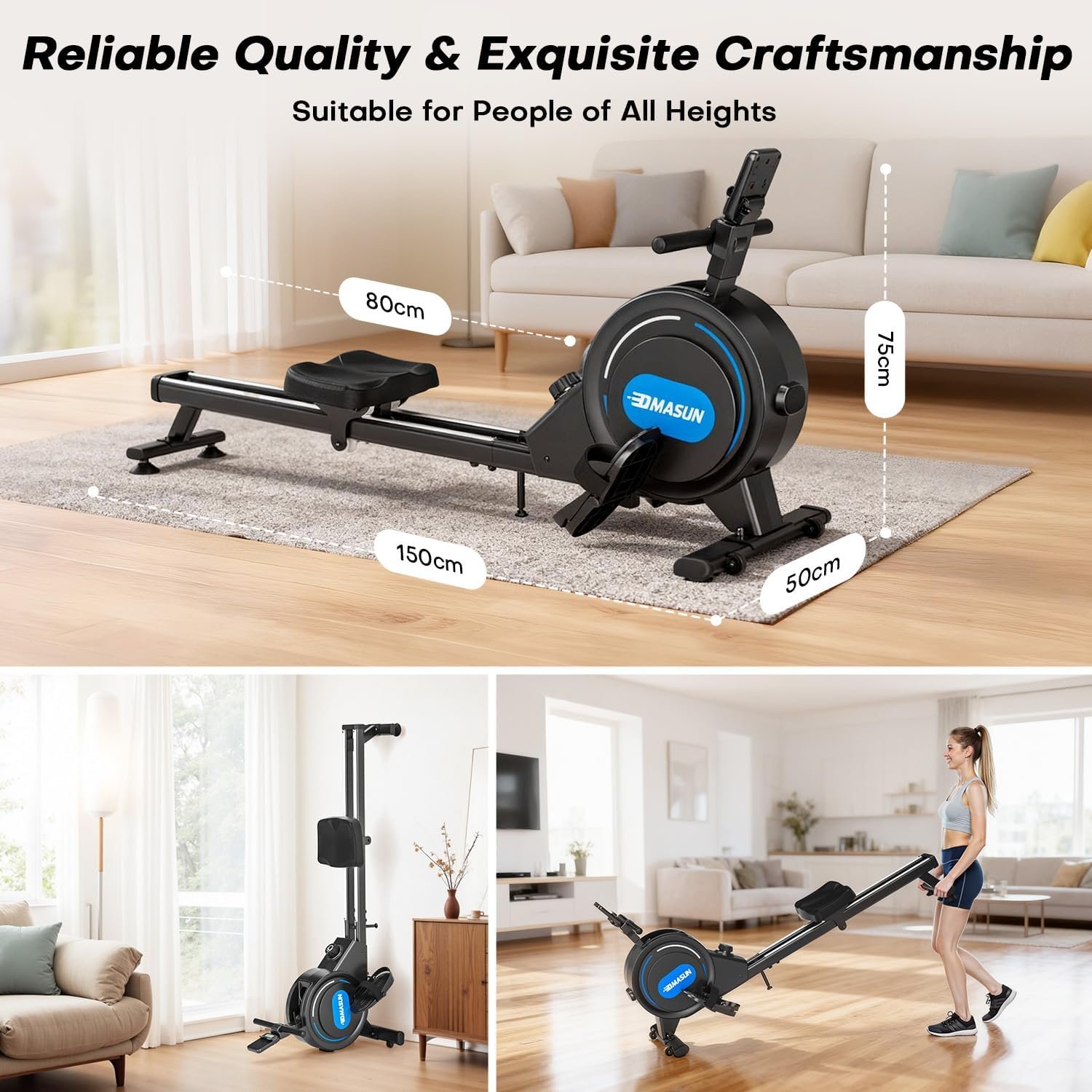 32 Levels Quiet Resistance Magnetic Rowing Machines - Image 6