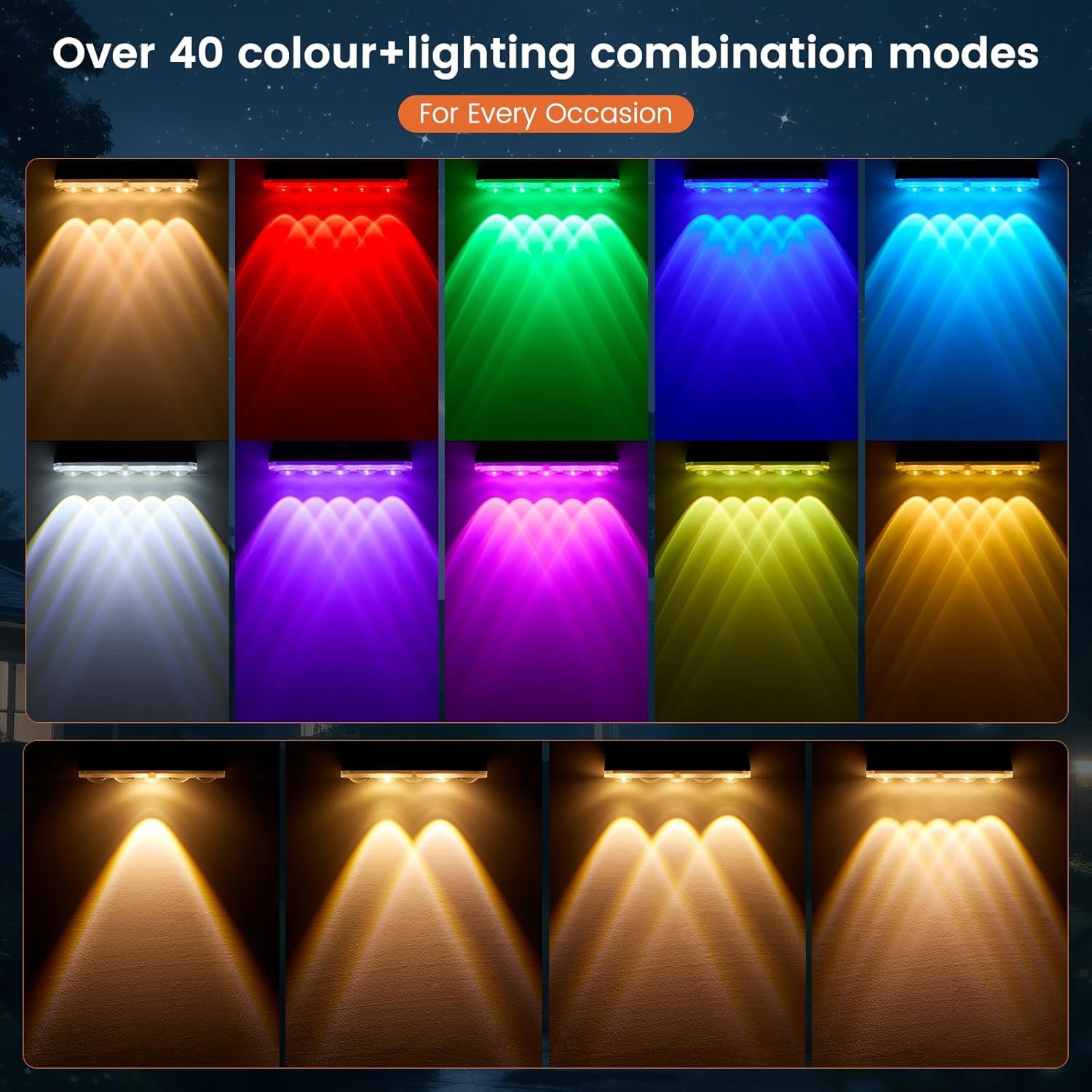 6 Pack Solar RGB Garden Outdoor Lights - Image 5
