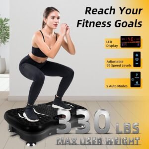 Vibration Plate Fitness Exercise Machine with Bluetooth Speaker