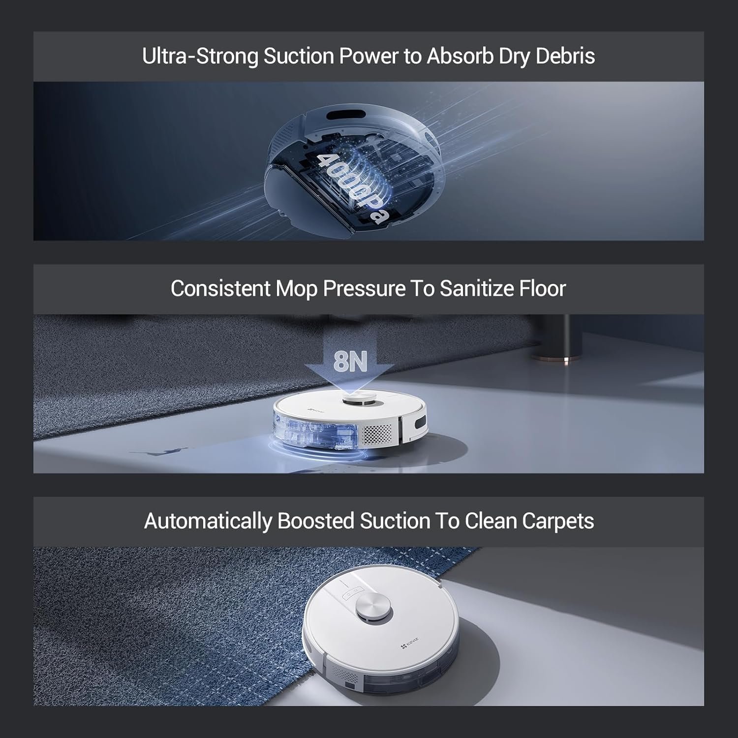 Robot Vacuum Mop Cleaner with LiDAR Obstacle Avoidance - Image 4