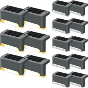 16 Pack Waterproof Solar Fence Lights
