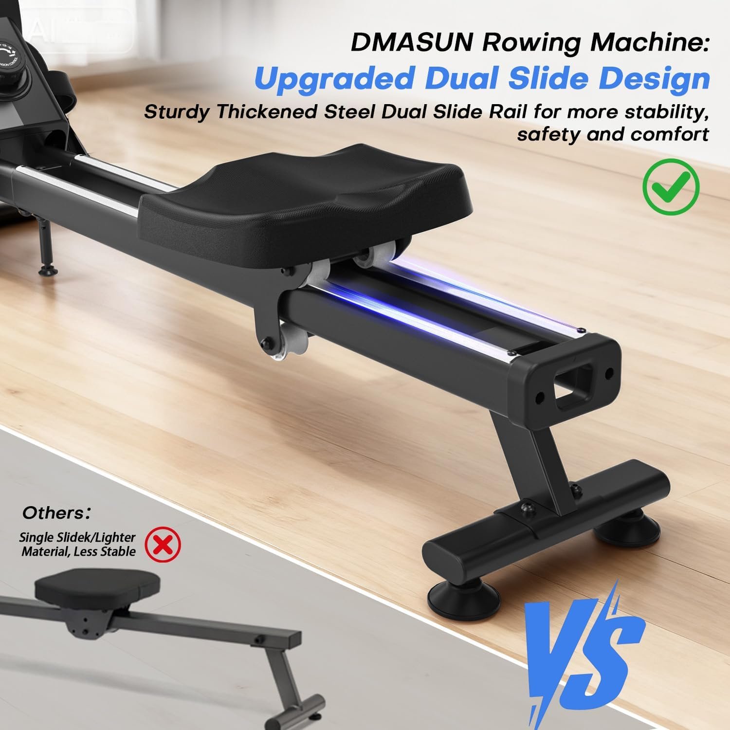 32 Levels Quiet Resistance Magnetic Rowing Machines - Image 7