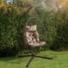 Poly Rattan Hanging Egg Chair with Cushions