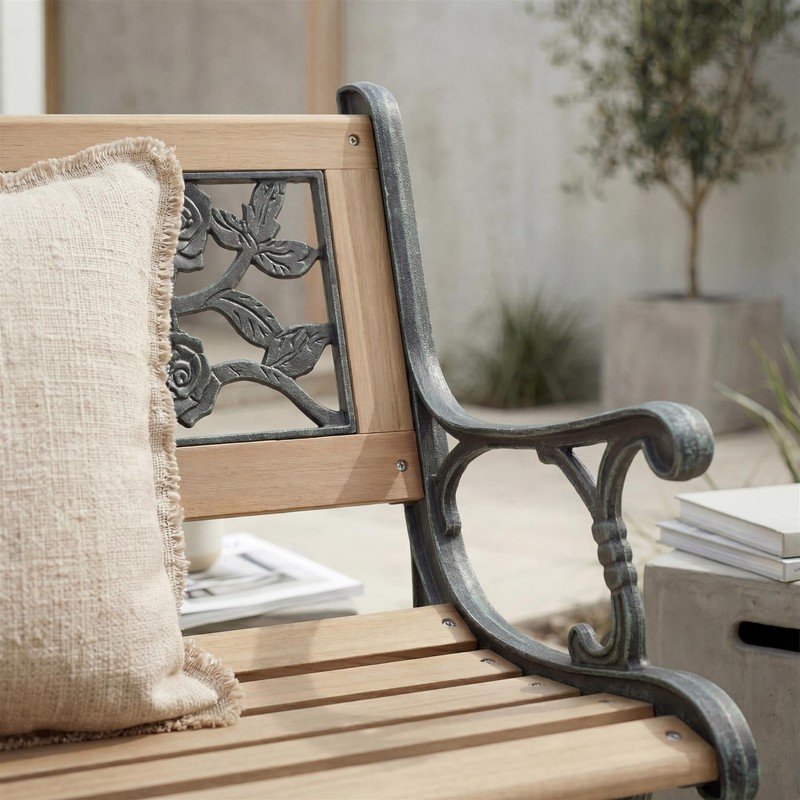 3 Seater Solid Pine Wooden Bench - Image 5