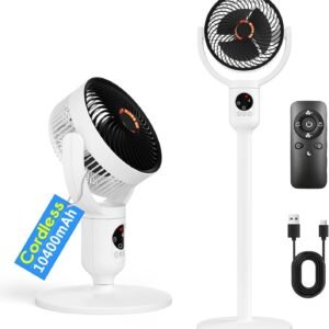 Cordless Rechargeable Pedestal Quiet Cooling Fan
