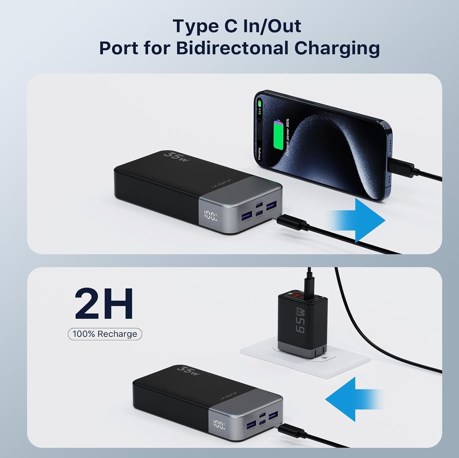 20000mAh 35W Fast Charging Power Bank - Image 4