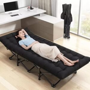 Camping Folding Cot with Thick Pad