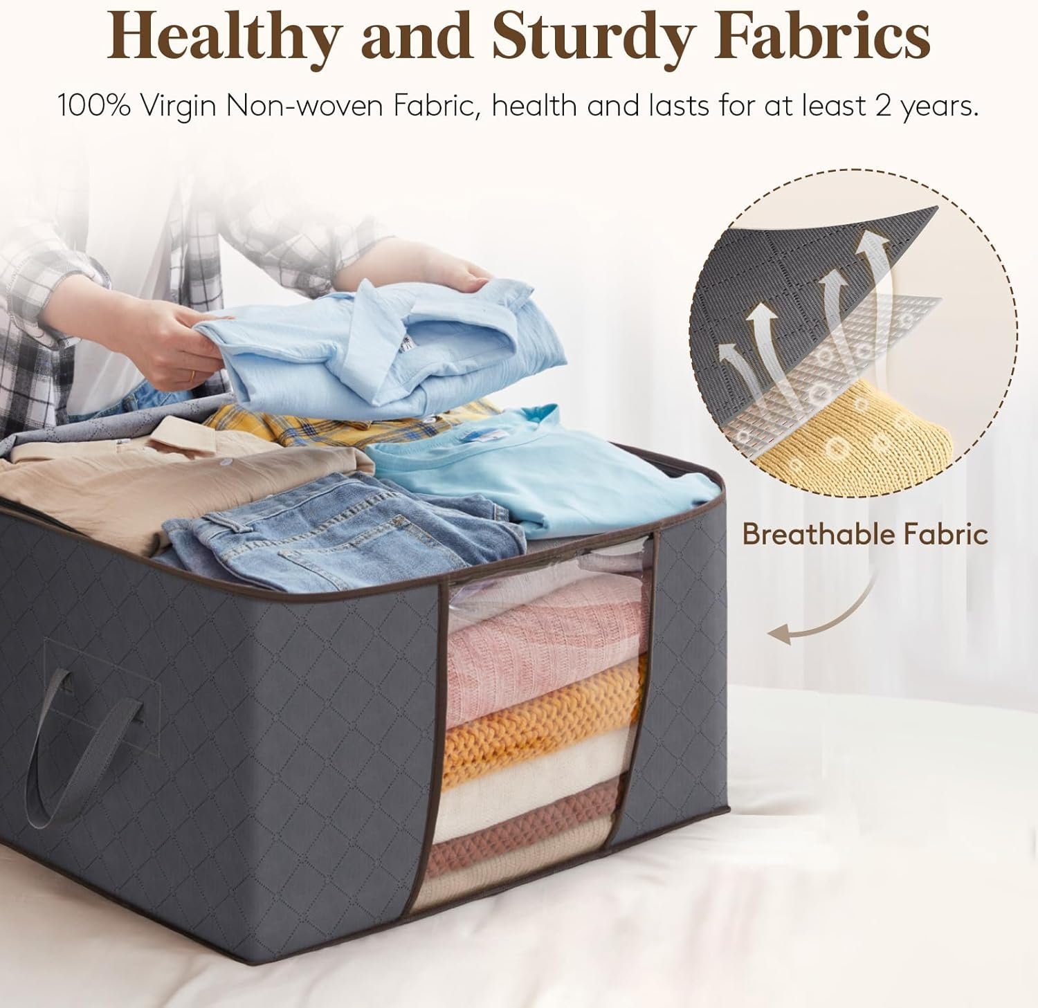 6 pack 95L Clothes Storage Boxes - Image 6