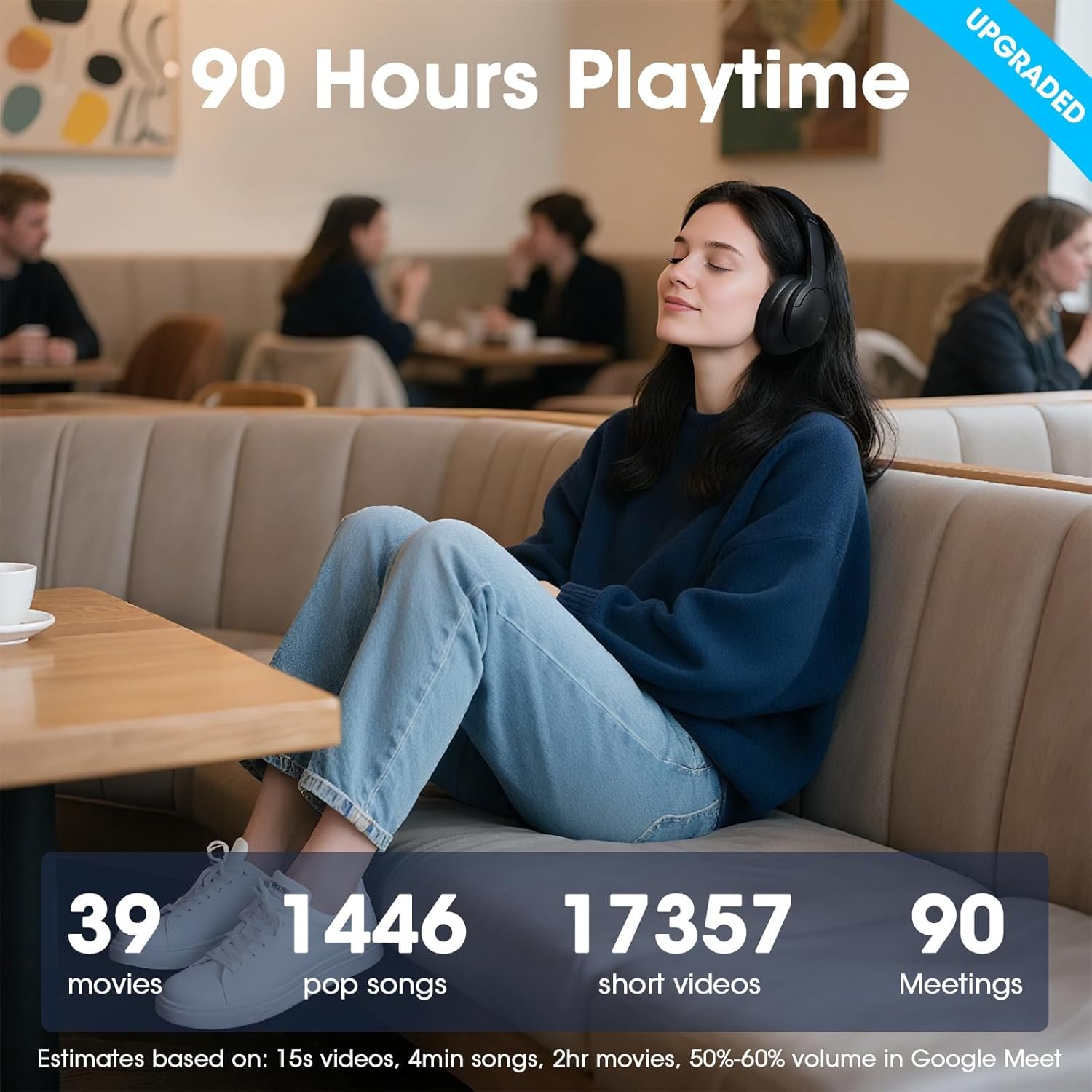 Wireless Headphones Over Ear with APP Control | 90H Playtime - Image 2